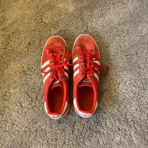 Red Adidas Campus Sneakers